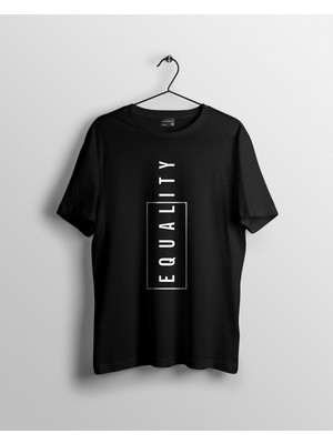 Karikatür Store Equality Eşitlik Minimalist Baskılı Tshirt