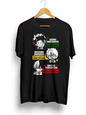 Karikatür Store Deku, Kachan, And Todoroki Anime Baskılı Tişört