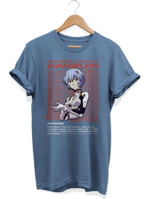 Karikatür Store Rei Ayanami Evangelion Aesthetic Anime Baskılı Oversize Tişört