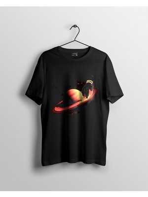 Karikatür Store Dj Satürn Baskılı Tshirt