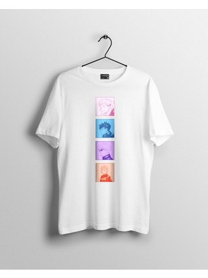 Karikatür Store Jujutsu Kaisen Kolaj Baskılı Anime Tişört