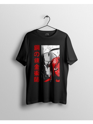 Karikatür Store Fullmetal Alchemist Brotherhood Baskılı Anime Tişört
