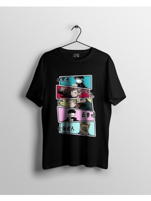 Karikatür Store Jujutsu Kaisen Satoru Gojo Yuji Itadori Nobara Kugisaki Manga Anime Tişört