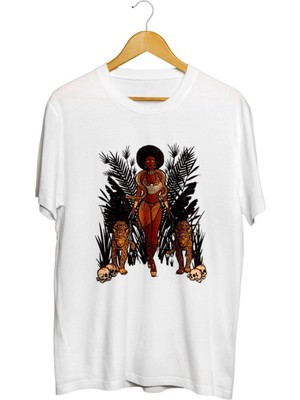 Karikatür Store Queen Of The Kingdom Baskılı Unisex Tişört
