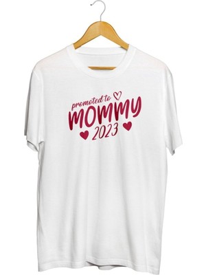 Karikatür Store Anneliğe Terfi - Anneler Günü Baskılı Unisex Tişört