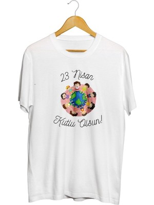 Karikatür Store 23 Nisan Kutlu Olsun Baskılı Unisex Tişört