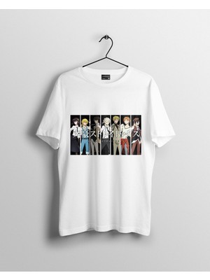 Karikatür Store Bungou Stray Dogs Kolaj Anime Tişört