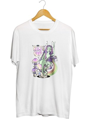 Karikatür Store Yükseliş Baskılı Unisex Tişört