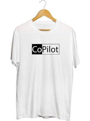 Karikatür Store Copilot Baskılı Unisex Tişört