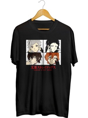Karikatür Store Bungou Stray Dogs Baskılı Unisex Tişört