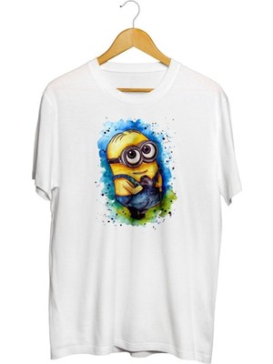 Karikatür Store Minion Baskılı Unisex Tişört