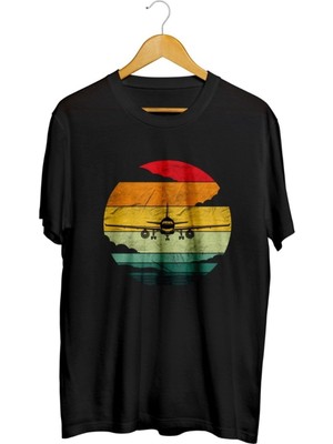 Karikatür Store Pilot Baskılı Unisex Tişört