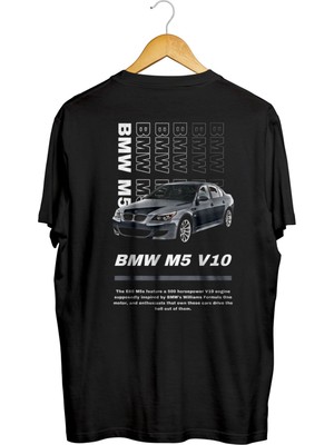 Karikatür Store Bmw M5 V10 Ön ve Arka Baskılı Kaliteli Tişört