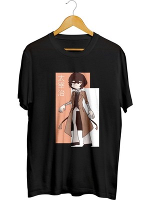 Karikatür Store Osamu Dazai - Bungou Stray Dogs Anime Baskılı Unisex Tişört