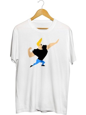 Karikatür Store Johnny Bravo Baskılı Unisex Tişört