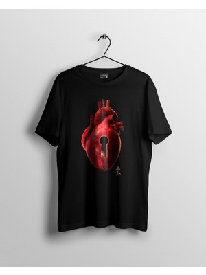 Karikatür Store Unisex Siyah Baskılı T-Shirt