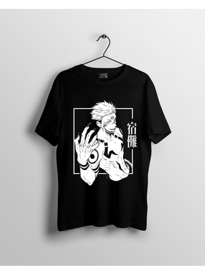 Karikatür Store Jujutsu Kaisen Sukuna Manga Baskılı Anime Tişört
