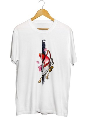 Karikatür Store Demon Slayer Bıçak Baskılı Unisex Tişört