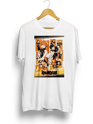 Karikatür Store Haikyu Karasuno Team Anime Baskılı Tişört