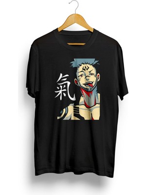 Karikatür Store Sukuna Ryomen Jujutsu Kaisen Anime Baskılı Tişört