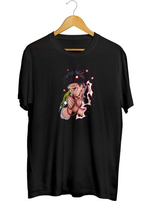 Karikatür Store Demon Slayer Anime Baskılı Unisex Tişört