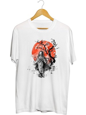 Karikatür Store Demon Girl Nezuko Baskılı Unisex Tişört