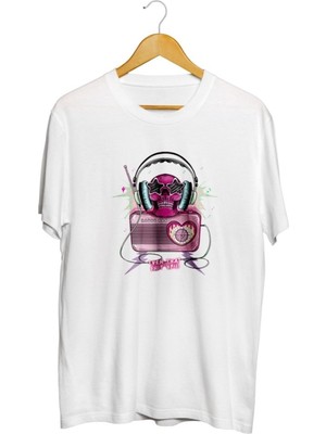 Karikatür Store Radyo Baskılı Unisex Tişört
