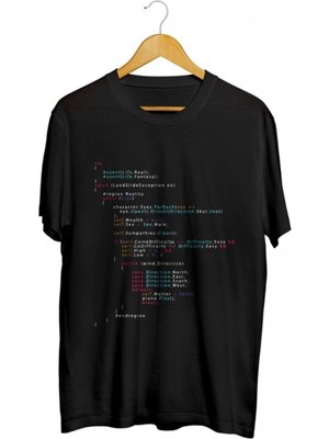 Karikatür Store Web Developer Yazılımcı Programlama Kod Baskılı Unisex Tişört