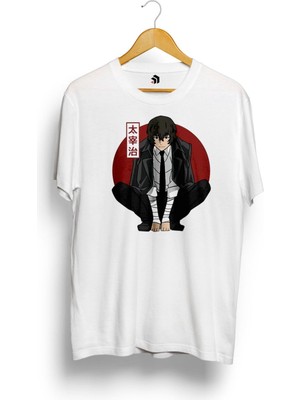 Karikatür Store Osamu Dazai Anime Baskılı Tişört