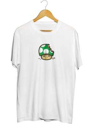 Karikatür Store Mario Mushroom Baskılı Unisex Tişört