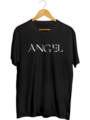 Karikatür Store Angel Yazılı Baskılı Unisex Tişört