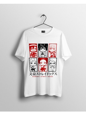 Karikatür Store Bungou Stray Dogs Kawai Anime Tişört