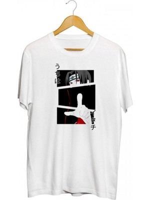 Karikatür Store Uchiha Itachi Anime Baskılı Unisex Tişört