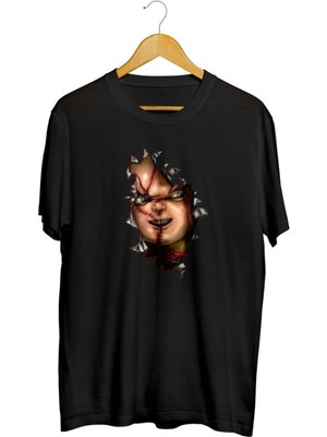 Karikatür Store Chucky Hot Sfregiato Baskılı Unisex Tişört