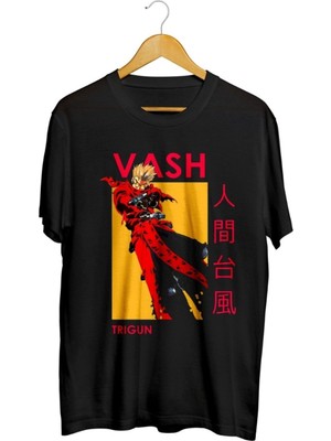 Karikatür Store Trigun Vash The Stampede Dual Wield Anime Baskılı Unisex Tişört