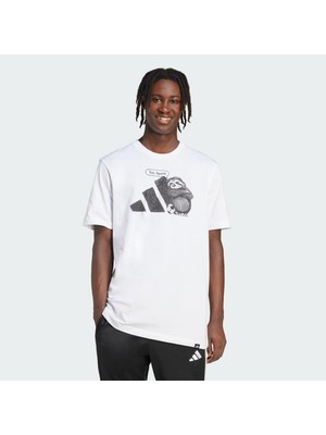 adidas Erkek  Beyaz  T-shirt M SPW YAY T JL9256