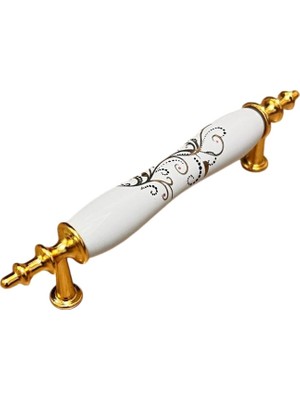 Deyhome 96MM (9.6cm) Öçlüsünde Porselen Çin Gülü Model Çekmece Kapak Kulbu