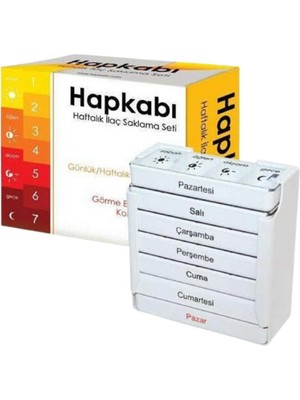 Turkuaz Haftalık  Saklama Kutusu, Pratik ve Şık Organizatör