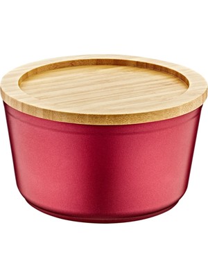 Kırmızı Granit Vakumlu Saklama Kabı, 14 Cm, Dayanıklı ve Şık Tasarım