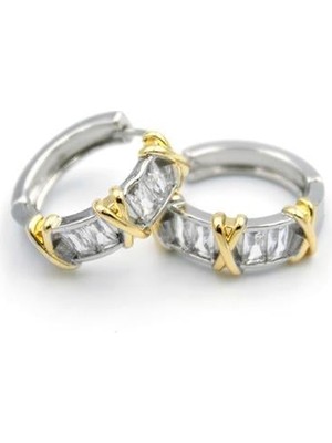 Xox Taşlı Küpe - Gümüş