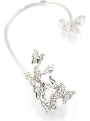 Kelebek Kıkırdak Küpe - Gümüş