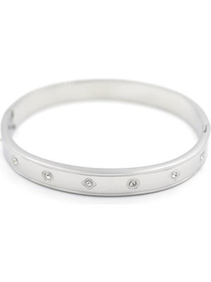 Taşlı Bilezik - Gümüş