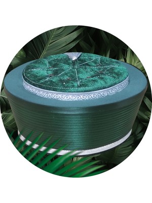 Lüks Yeşil Kadife Sarık, Başkan Sarık,cami Sarığı,imam Sarığı ,,yeşil Sarık  S101