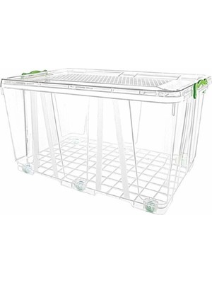 Teknotrust 80 Lt Tekerlekli Kilitli Plastik Saklama Kutusu, Beyaz