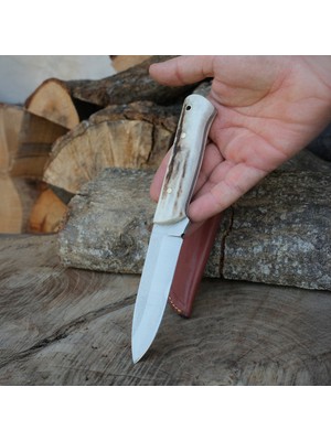 Bushcraft 22 cm - Geyik Boynuzu Sap - N690 Çeliği