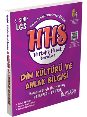 Muba Yayınları 1423 - 8.Sınıf Din Kültürü Haftalık Hasat Soruları (HHS)