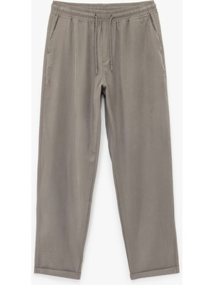 Koton Viskon Cep Detaylı Rayon Tapered Beli Bağcıklı Yazlık Pantolon