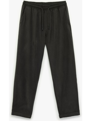 Koton Viskon Cep Detaylı Rayon Tapered Beli Bağcıklı Yazlık Pantolon