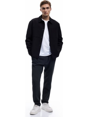 Koton Normal Bel Cep Detaylı Düğmeli Fitilli Chino Pantolon