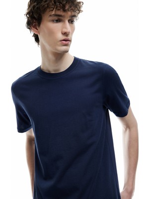 Koton Pamuklu Kısa Kollu Bisiklet Yaka Erkek Basic Tişört